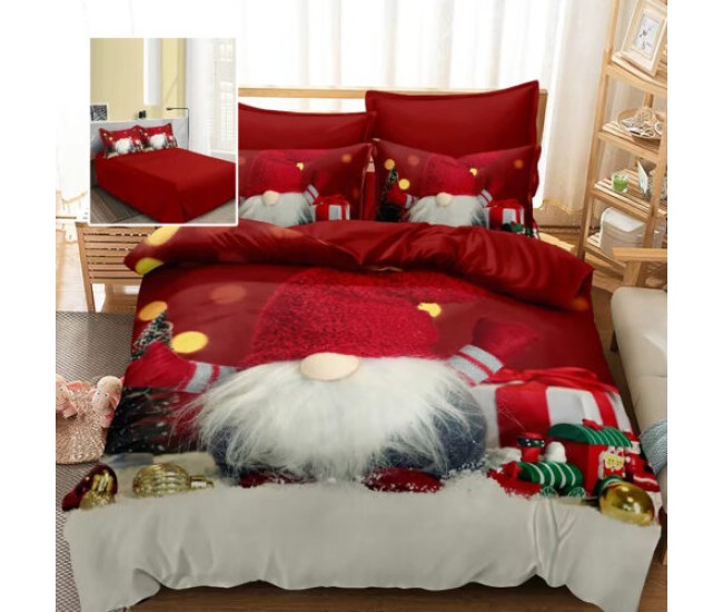 Lenjerie pat finet 3d 6 piese craciun f-xmas85